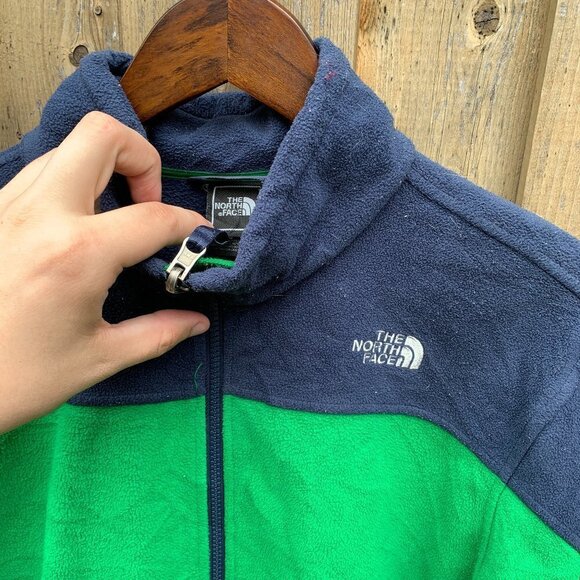The North Face Fleece Zip Up Jacket Varsity Green - Picture 1 of 9